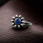 Bulk 182 Unique Silver Plated Press Stone Nosepin | Oxidized Ethnic Style Jewelry - "Blue"