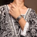 Handcrafted Silver Plated Cuff Bracelet | Unique Statement Jewelry for Girls