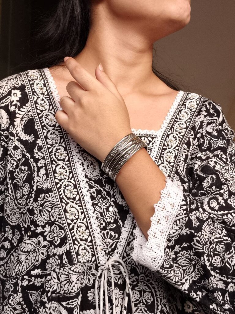 Handcrafted Silver Plated Cuff Bracelet | Unique Statement Jewelry for Girls