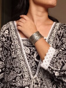 Elegant Silver Cuff Bracelet | Best Designer Oxidized Jewelry for Women