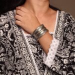 Vintage Look Style Oxidized Cuff Bracelet | Amazing Design Jewelry For Girls