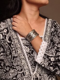 Vintage oxidized cuff bracelet for girls