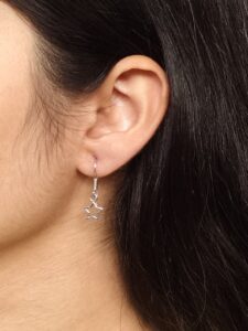Trendy German Silver Star Earrings | Hook Dangler Daily Wear Jewelry for Girls