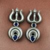 Handcrafted Trishul Stud Earrings | Best Silver Replica Elegant Stone Jewelry 14 Silver replica handcrafted Trishul stud earrings with stone work