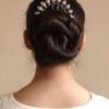 Silver plated oxidized juda pin stylish hair accessory for women
