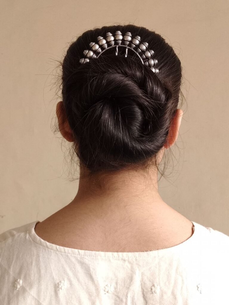 Unique Oxidized Traditional Juda Pin | Hair Accessory for Daily Wear