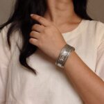 Fashionable Silver Plated Cuff Bracelet | Ethnic Best Designer Jewelry for Women