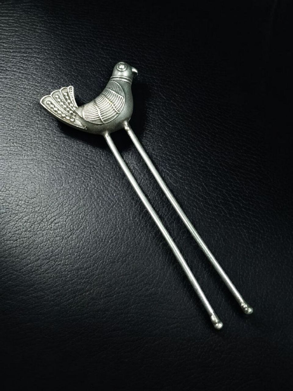 Trendy Bird Juda Pin | Oxidized Silver Replica Perfect Hair Accessory for Daily Wear 2 Oxidized silver replica bird juda pin for daily wear hairstyles