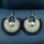 Bulk 454 Designer Chandbali Earrings | German Silver Hook Traditional Fashionable Jewelry - "Black"