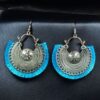 Designer Chandbali Earrings | German Silver Hook Traditional Fashionable Jewelry 4 German silver hook Chandbali earrings with traditional design