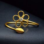 Premium Gold Plated Flower Design Bracelet | Unique Party Wear Jewelry for Girls