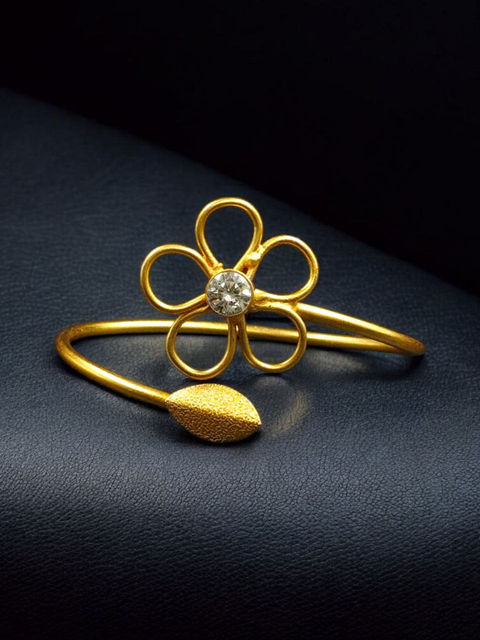 Premium Gold Plated Flower Design Bracelet | Unique Party Wear Jewelry for Girls 1 Gold plated flower design bracelet party wear jewelry for girls