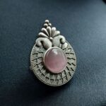 Bulk 430 Trendy Oxidized Monalisa Stone Ring | Silver Replica Adjustable Perfect Jewelry For Women - "Baby Pink"