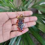 Gold Plated Meenakari Peacock Pendant Raw Material for Premium Jewelry Making Crafts
