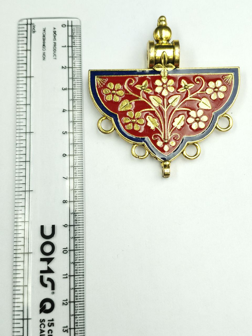 Gold Plated Meenakari Flower Design Pendant Raw Material for Designer Jewelry Making 2 Gold Plated Meenakari Flower Design Pendant Raw Material for Designer Jewelry Making - Image 3