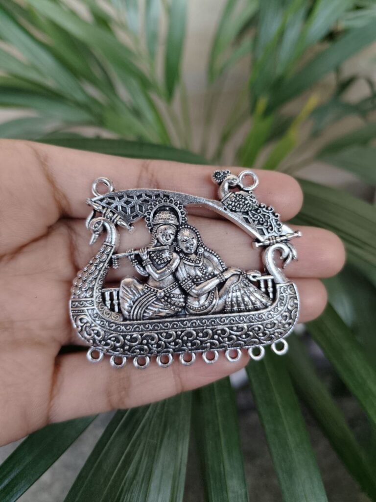 Silver Plated Religious Pendant Raw Material for Traditional Designer Jewelry Making Crafts
