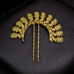 Oxidized Gold Plated Peacock Juda Pin | Beautiful Ethnic Hair Accessory