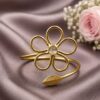 Gold plated flower design bracelet party wear jewelry for girls