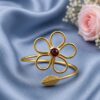 Gold plated flower design bracelet party wear jewelry for girls