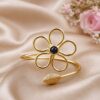 Gold plated flower design bracelet party wear jewelry for girls