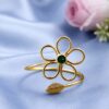 Gold plated flower design bracelet party wear jewelry for girls