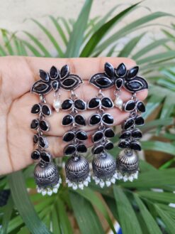 Beautiful Lightweight Jhumki Dangler Earrings with Elegant Stone Work and Pearl Detailing