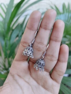 Elegant Jhumki Hook Dangler Earrings Ghungroo Detailing for Women’s