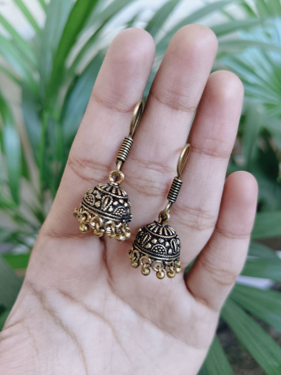 Elegant Antique Gold Ghungroo Hook Dangler Earrings for Women’s Traditional Ethnic Style 1 Elegant Antique Gold Ghungroo Hook Dangler Earrings for Women’s Traditional Ethnic Style
