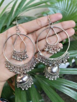 Beautiful Lightweight Jhumka Hook Earrings with Elegant Ghungroo Detailing for Women