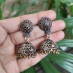 Elegant Two-Tone Jhumki Dangler Earrings with Beautiful Ghungroo Detailing for Women