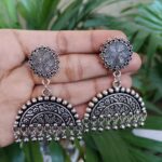 Floral Art Dangler Earrings with Traditional Ghungroo Detailing for Women