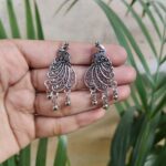 Peacock Stud Earrings with Traditional Ghungroo Detailing for Women’s Ethnic Style