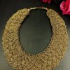 Gold Plated Choker Necklace for Women with Stylish Modern Ethnic Design