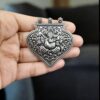 Ganesha Floral Art German Silver Pendant Raw Material for DIY Jewelry 4 photo 10 2025 12 17 12 44 39