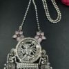 Religious Stone & Pearl Work Jhumki German Silver Necklace for Women Traditional Ethnic Jewelry