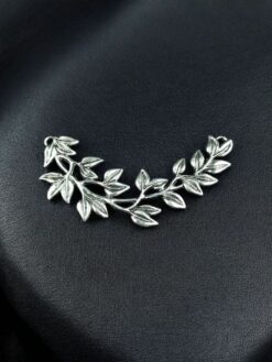 Leaf Design Pendant German Silver DIY Jewellery Raw Material for Handmade Craft Accessories