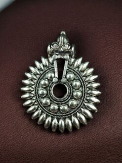 Round Sun Design Oxidized German Silver Charm for DIY Jewelry Making Raw Material