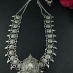 Lotus Design Oxidized Choker Necklace for Women Traditional Ethnic Jewelry