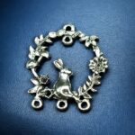 Unique Rabbit Design German Silver Pendant for DIY Jewelry Making Raw Material Craft Supplies