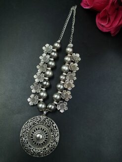 Floral Art Flower Design Necklace for Women Elegant Traditional Partywear Jewelry
