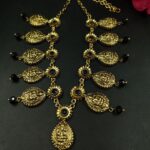 Gold Plated Stone Ganesha Oxidized Necklace for Women Traditional Ethnic Jewelry