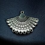 Half Circle Pendant German Silver DIY Jewellery Raw Material for Handmade Jewelry Craft Projects