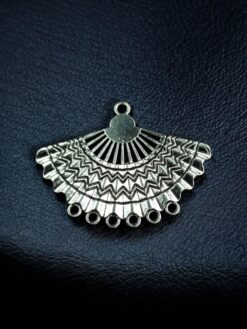 Half Circle Pendant German Silver DIY Jewellery Raw Material for Handmade Jewelry Craft Projects