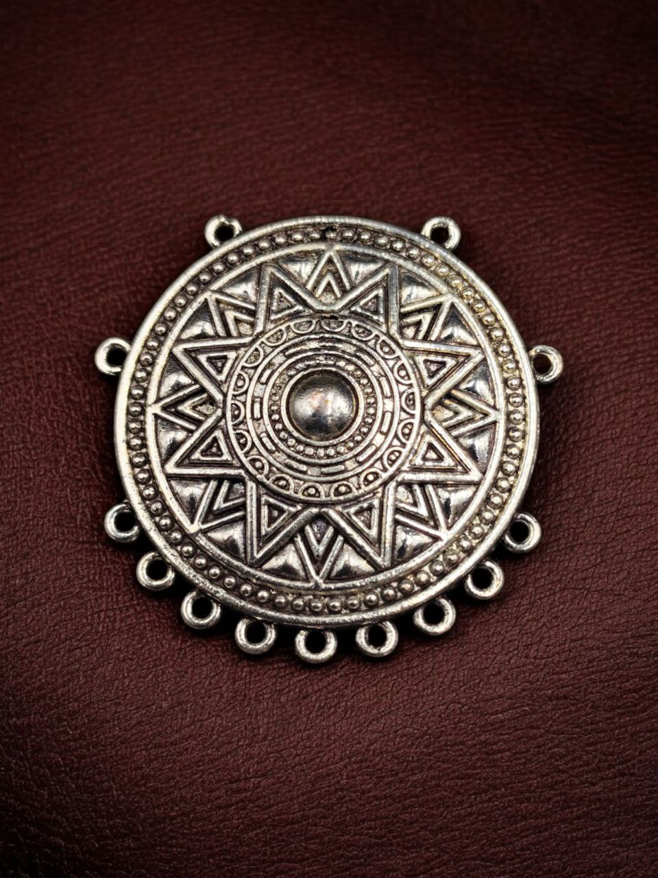 Pearl Work Round German Silver Pendant for DIY Jewelry Making Raw Material Supplies 1 Pearl Work Round German Silver Pendant for DIY Jewelry Making Raw Material Supplies