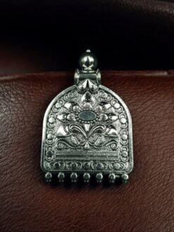 Traditional Floral Art Vintage Look German Silver DIY Jewelry Making Charm Raw Product