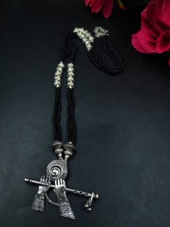 German Silver Religious Pendant Necklace for Women with Traditional Spiritual Ethnic Style