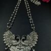 Peacock Design German Silver Pendant Necklace for Women Traditional Ethnic Jewelry