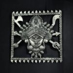 Maa Durga Religious German Silver Pendant for DIY Jewelry Making Handmade Spiritual Charm