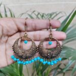 Gold Plated Peacock Hook Earrings with Pearl Detailing for Women’s Ethnic Style
