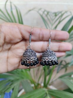 Beautiful Pearl Jhumka Hook Dangler Earrings for Women with Elegant Ethnic Style